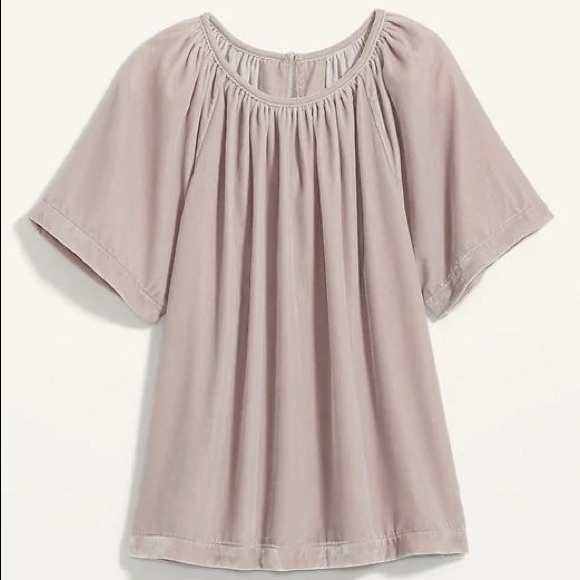 Old Navy Rose Coloured Velvet Top - Picture 1 of 6